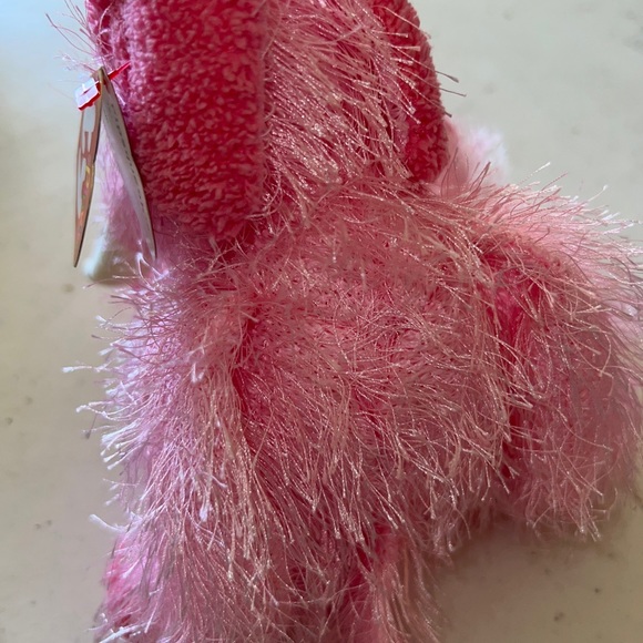 Ty Punkies 6" ~ PIPSQUEAK ~ pink Elephant ~ 2002 shaggy With Swing Tags - Picture 5 of 9